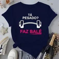 Camiseta Feminina Academia Treino Crossfit Leve Estampada  100% Algodão