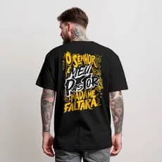 Camiseta Masculina Nada Me Faltara Camisa 100% Algodão 30:1 camisa cristÂ unisex