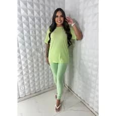 Kit Visita Presídio Feminino Legging + Camiseta Básica Premium Confortável