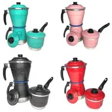 Cafeteira Multiuso 3 em 1 Leiteira + Cuscuzeiro Individual + Cafeteira Econômica 1L Alumínio