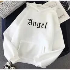 Moletom Feminino Angel Moletom Com bolso e Capuz Feminino Moletom Fofo