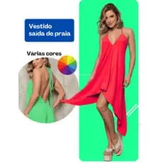 Vestido De Alcinha Feminino Envelope Curto Midi Várias formas de amarrar