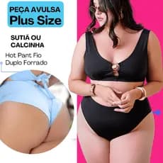 Peça Avulsa Biquini Plus Size 42 ao 56 Calcinha Hot Pant Fio Duplo