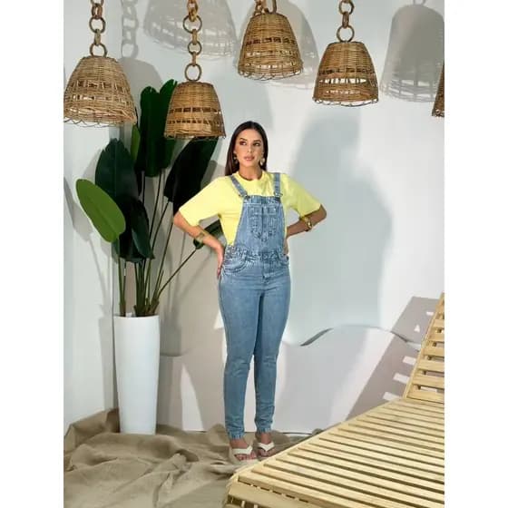 ZHAN JEANS Jardineira Mon Jeans Feminina
