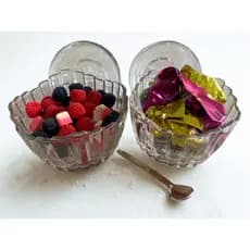Kit Atacado Bombonieres de Vidro 240ml Com Tampa Potiche Decorativo Elegante Cozinha Lembrancinha