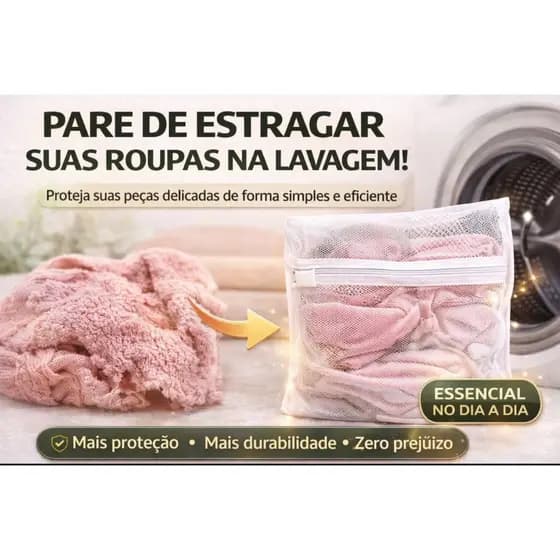 Kit Saco Proteção Total Inteligente Para Roupas Cuidado Máximo Para Lavagem Proteção De Roupas Delicadas