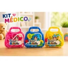 Maleta Médico Infantil Brinquedo Educativo Doutor Criança 5 Peças Menino Menina