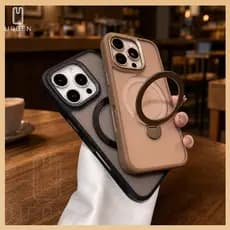 Capa Capinha Magnética Fosca Anti Impacto Com Suporte Giratório 360 ​protecão de lente Para Iphone 11 13 14 15 16Promax