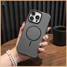 Capa case Space magnética Fosca Premium Anti Impacto com Proteção de Câmera para iPhone 11 12 13 14 15 16 Pro Max