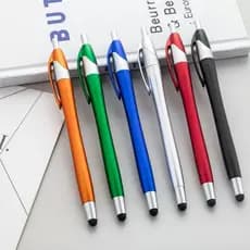 Kit 10/20/30/50 Und Canetas Plasticas Lisas Com Touch-3367a