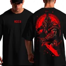 Camiseta Oversized Masculina Estampada Espartano 100% Algodão