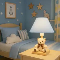 Abajur Infantil Luminária Quarto Bebê Ursinho Menino