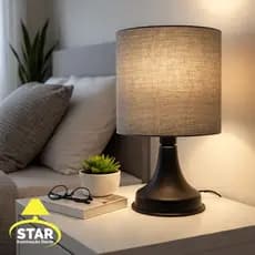 Abajur Luminária Pequena Pingente Cúpula em Tecido Escritório Quarto Luxo Retrô