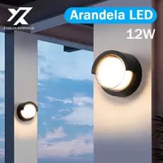 lâmpada Arandela LED de parede luxo luz quente, bivolt IP65 12W com duas opções para uso interno e externo