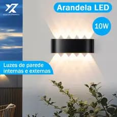 Arandela LED10W Meia Lua para Parede branco quente bivolt com Proteção IP65 para uso interno e externo