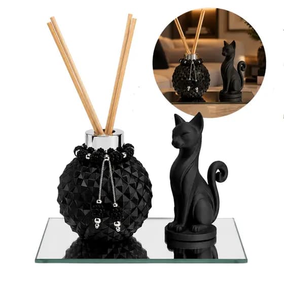 Kit BOLA CAT Aromatizador de Ambiente Luxo com Gato Decorativo Premium