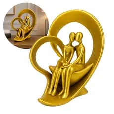 Enfeite Casal Apaixonado Estátua Decorativa Sala Mesa