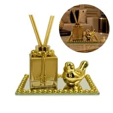 Kit Vidro CUBO BIRD LUXO Difusor Aromatizador de Ambiente