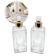 Kit 02 Spray Luxo Frasco de Vidro Square Retangular Decorativo