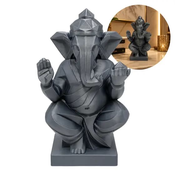 Deus Ganesha Luxo Estatua Decorativa Da Sorte Fortuna Diversas Cores