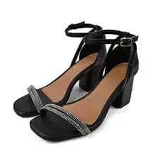 Sapato feminina, Salto bloco, Sandália feminina, Salto promoção, Blogueirinha