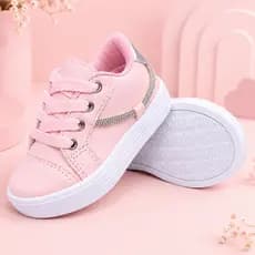 Tênis Infantil Feminino Delicado com Brilho Fashion Menina