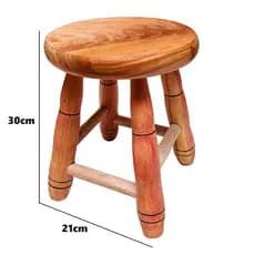 Banquinho de Madeira Criança Manicure Casa Mesinha Infantil 30cm de Altura Cozinha