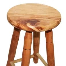Banquinho Madeira Maciça 50cm Alt Banqueta Tamborete Banco Médio Casa Decoração