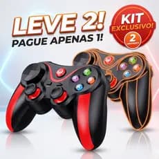 Kit 2x Controle Bluetooth Celular Gamepad Android Pc Joystick Gamer