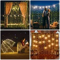 Pisca Cortina Luzes Led  Iluminação Efeito Cascata Perfeita