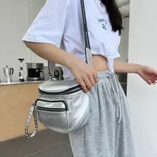 Bolsa Feminina Transversal Tipo Pochete Lançamento alça em tecido