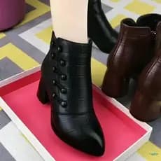 Botas De Tornozelo Martin De Inverno Com Ponta Dupla No Peito 135