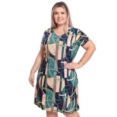 Vestido Estampado Moda Feminina  Evangélica Soltinho Estampa Sortidas