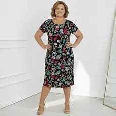 Vestido Liganete Malha Fria Soltinho Leve Caimento Casual Perfeito
