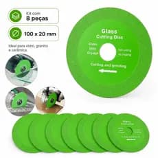 8/5/4/3/2/1Discos Diamantado Para Corte De Vidro Porcelanato Piso e Cerâmica 100mm X 20mm