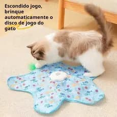 Smart Cat Toy with Hide and Seek Mouse, Hidden Feathers and Realistic Sounds for Interactive Play