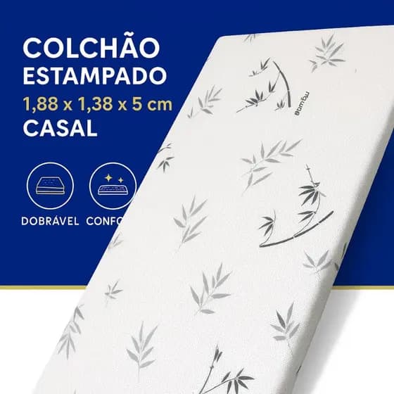 Colchonete Estampa Personalizada 188x138x5cm Casal Acampamento