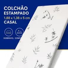 Colchonete Estampa Personalizada 188x138x5cm Casal Acampamento