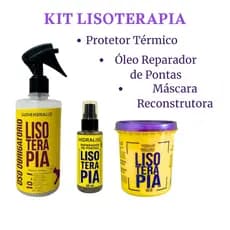 Kit Lisoterapia - Protetor Térmico 500ml Máscara Reconstrutora 400g & Óleo Reparador 60ml