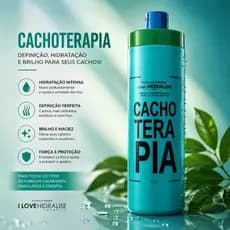 Creme de Pentear Para Cabelo Cacheado e Ondulados - Cachotearapia Hidralise 1Litro Lisoterapia