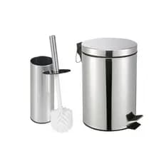 Lixeira 3 litros Inox Escova Sanitária Inox para Banheiro