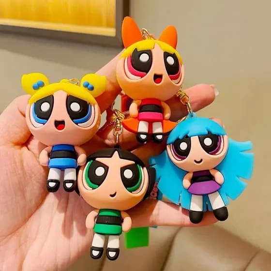 🩷 Chaveiro 3D Meninas Superpoderosas – Fofo e Estiloso