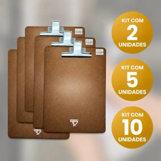 Kit Prancheta MDF A4 Escolar Escritório Desenho Promoção