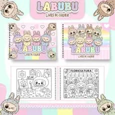 NOVIDADE CADERNO COLORIR LABUBU
