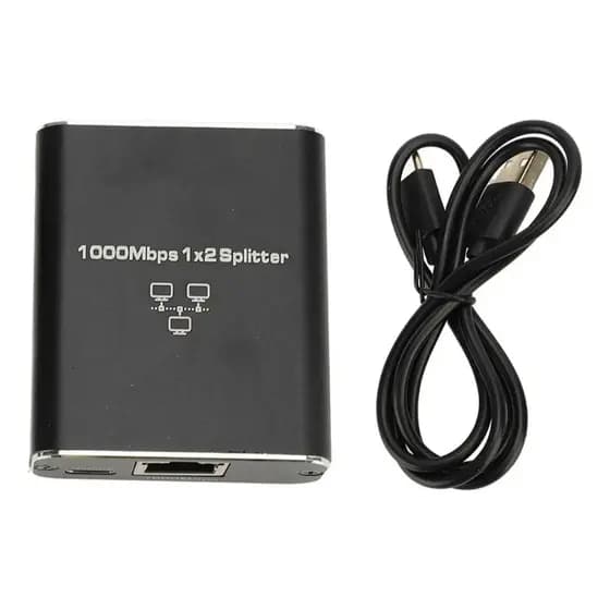 Divisor Ethernet De 1000 Mbps 1 A 2 Rj45 Lan Usb De Alta Vel - AC304