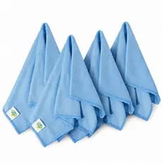 Kit 4 Panos Microfibra Limpa Vidros Automotivo 40x40 Azul 240GSM JS