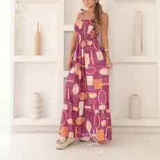 Vestido Longo estampa GEOMETRICA tomara que caia, vestido para gravidas elegante sofisticado festa