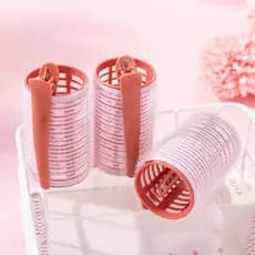 Kit 6 Bobs Grandes Cabelo Velcro Modeladores + 6 Prendedores,DIY Styling Tools tamanho unico 6.3x4cm