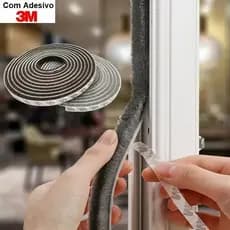 fita veda frestas com adesivo portas janelas portões 11mm x 7mm x 5m
