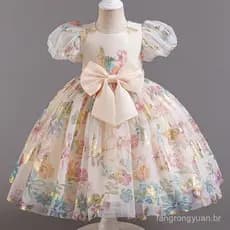 Vestido De Festa De Casamento Para Meninas , Flores De Bebê De 1 A 6 Anos